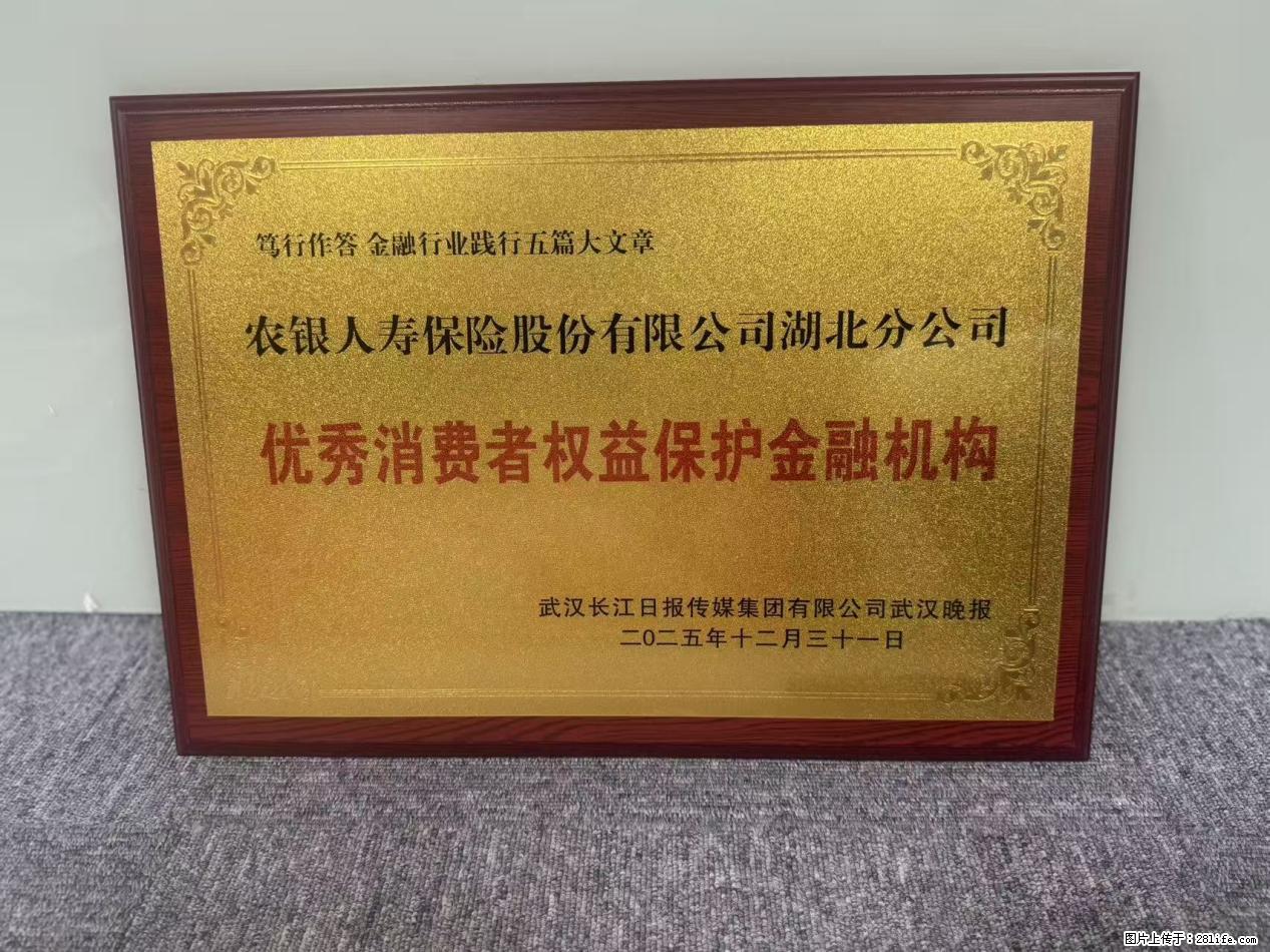 农银人寿湖北分公司荣膺“优秀保险客户服务奖”和“优秀消费者权益保护金融机构”两个奖项 - 天门生活资讯 - 天门28生活网 tm.28life.com
